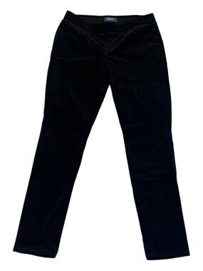 OLD NAVY Rockstar Black Velvet Jegging Size 12 Elastic Waist Mid Rise Stretchy